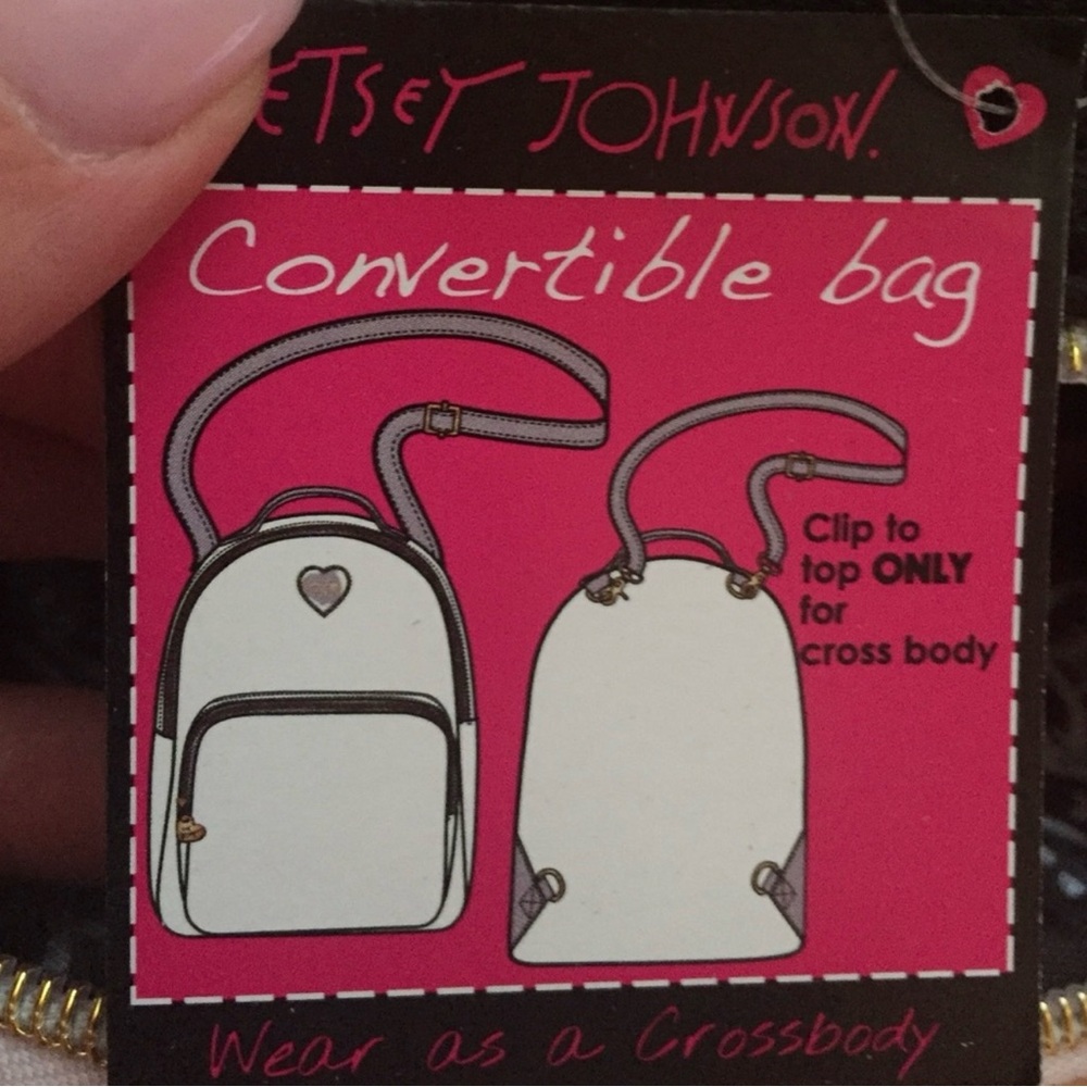 Like🆕 Betsey Johnson | Mini Convertible Backpack Purse - Picture 13 of 16